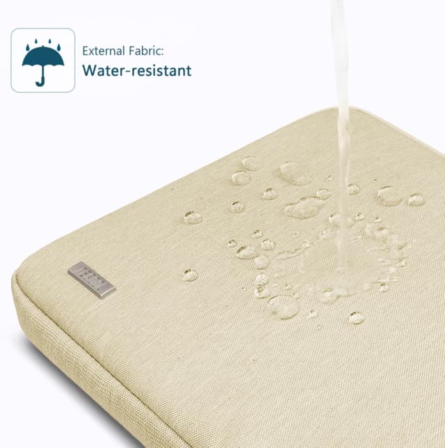 Detalle de TECOOL 14 Zoll Laptoptasche (Laptop Sleeve) wasserdicht, Beige – passend für viele 14”-Notebooks