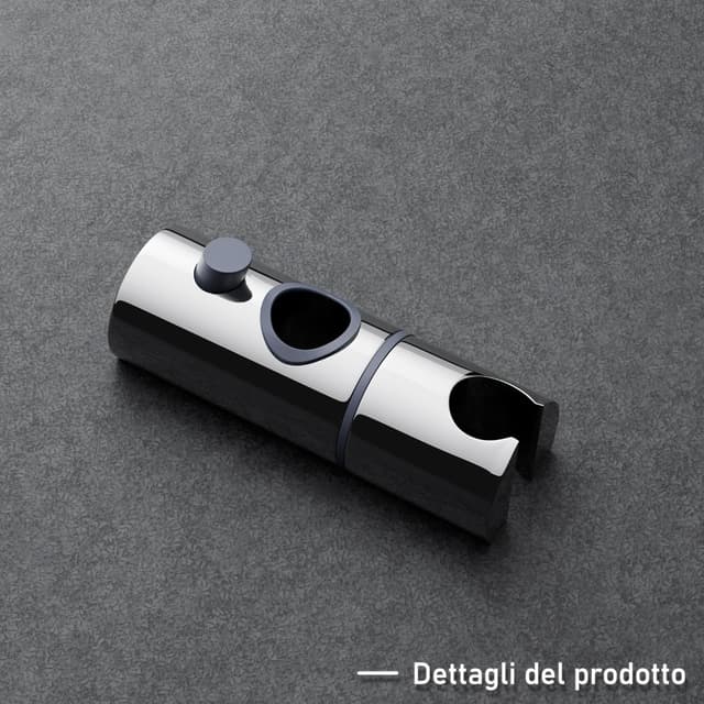 Detalle 2 de Asta doccia saliscendi Morado in acciaio inox, binario cromo regolabile in altezza (70 cm)