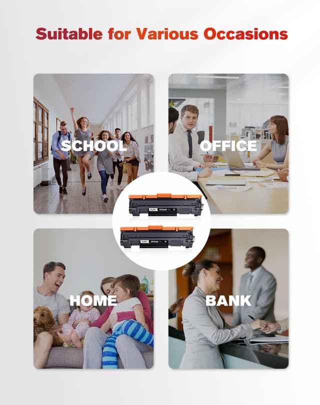 Detalle 2 de ejet Kompatible Tonerkartuschen als Ersatz für HP 44A (CF244A) – Schwarz, 2er-Set für LaserJet Pro/MFP