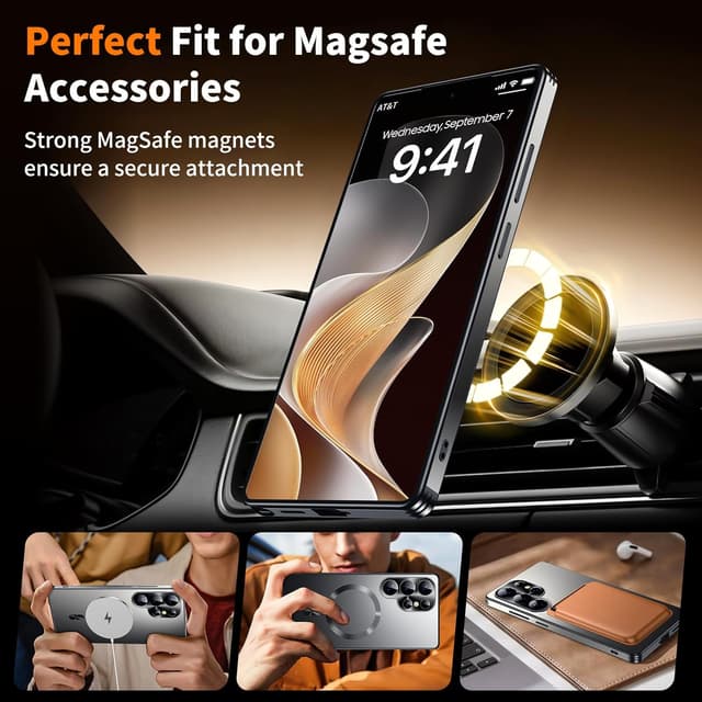 Detalle de for Samsung Galaxy S25 Ultra Case — Heavy-Duty Slim MagSafe Protection (Black)