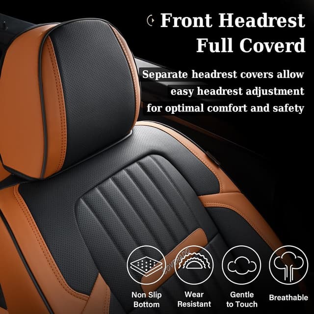 Thumbnail 3 de Coverado Car Seat Covers Full Set Nappa Leather