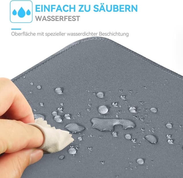 Detalle de TECKNET Mauspad XXL Speed Gaming (900 x 400 mm) – wasserfest, rutschfeste Gummibasis