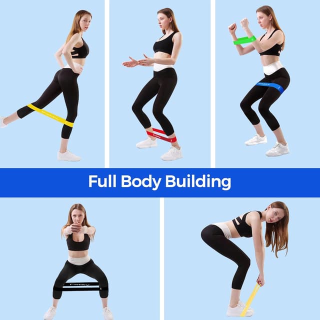 Detalle de Fokky Resistance Bands (Set of 5) – 100% latex loop bands with 5 resistance levels and carry bag