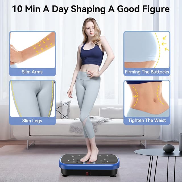 Thumbnail 3 de Vibration Plate Exercise Machine 180-Speed Whole Body Vibration Platform