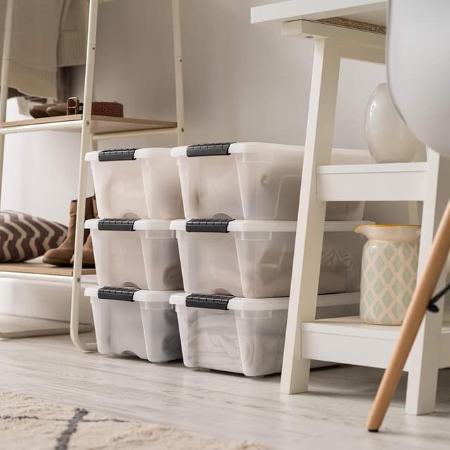 Thumbnail 3 de IRIS USA 13 QT Plastic Storage Box Pearl