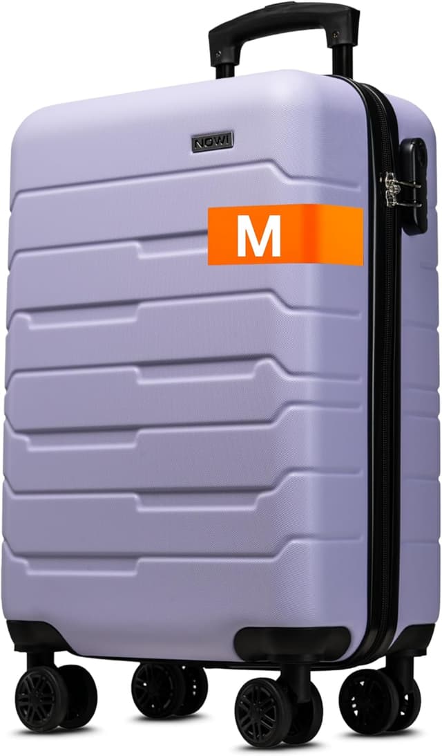 Detalle de NOWI Hartschalenkoffer XL (100 l) – bronze mit Zahlenschloss, 360° Drehrollen & Teleskopgestänge