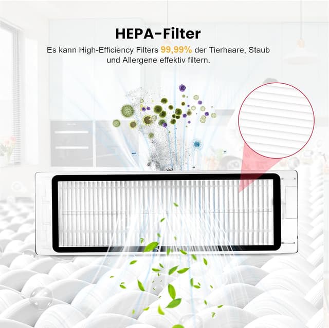 Detalle 2 de 14-teilige Zubehörset für Xiaomi Roborock S6 / S5 Max / S5 / S6 Pure / S6 Maxv / S60 / S65 Saugroboter