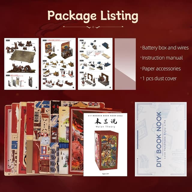 Thumbnail 5 de CUTEBEE Book Nook Kit The Legend of Mulan