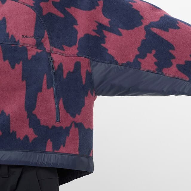 Thumbnail 3 de Salomon Prenda intermedia de media cremallera para mujer CHROMA FLEECE CROP HZ W