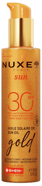 Detalle de Nuxe Sun Aceite Bronceador Gold SPF30 para rostro y cuerpo (150 ml)