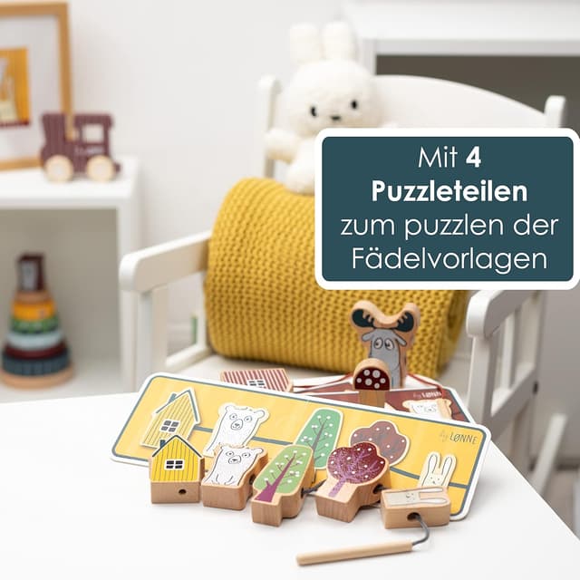 Thumbnail 4 de HEJ LØNNE Juego de enhebrar para niños