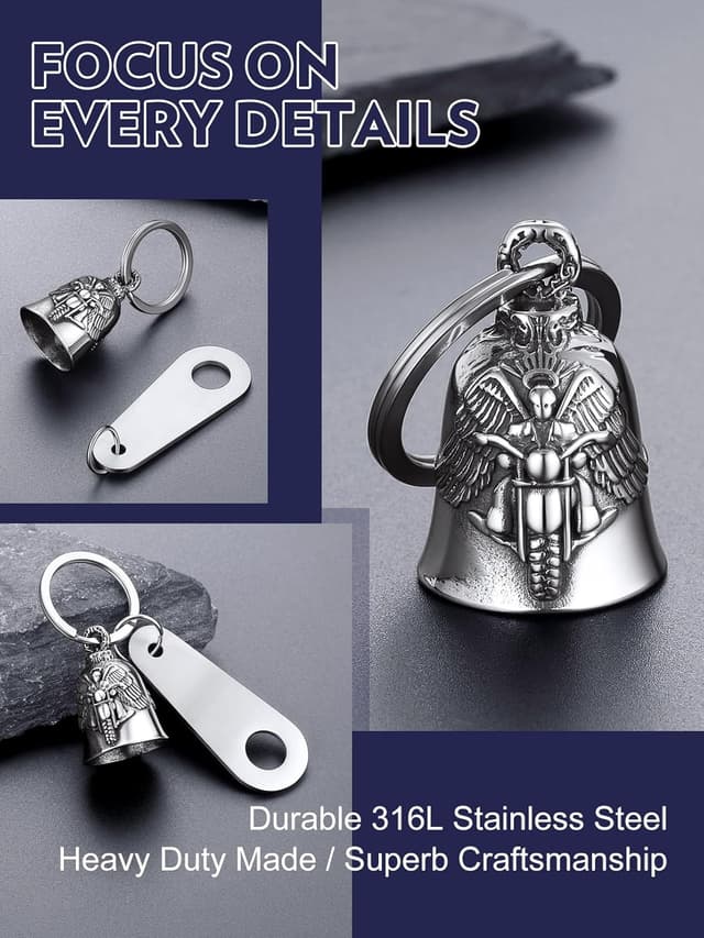 Thumbnail 4 de Bandmax Clochette Moto porte-bonheur 61,7 mm 🔔