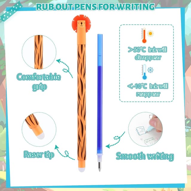 Thumbnail 3 de Thboxes 12 Pcs Stylos Effaçables 0,7 mm