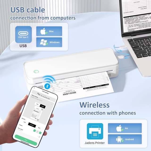 Detalle de Gloryang Inkless Portable Printer for Travel