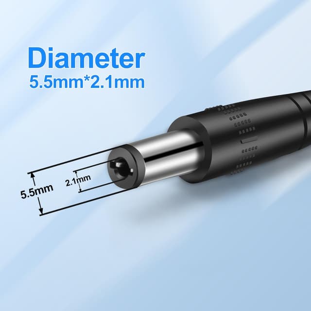 Detalle de EGK 24V Charger for Ride-On Toys with 6.6Ft Cable (2.1mm x 5.5mm) — Compact Power Adapter