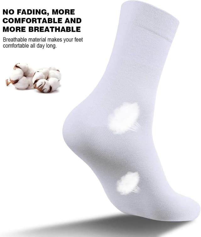 Detalle de EIISSION Socken (Unisex) 6 Paar Schwarz – warme Sportsocken für Alltag & Business