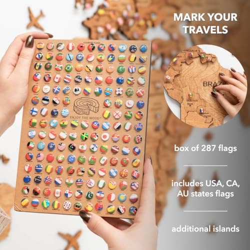 Thumbnail 5 de Enjoy The Wood Mapa Mundial 3D M oak