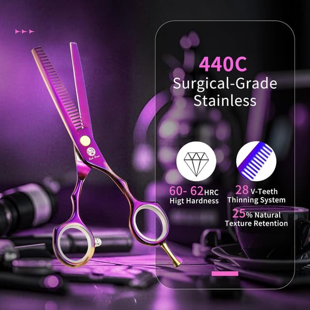 Thumbnail 2 de Tijeras de peluquería 5,5 pulgadas púrpura