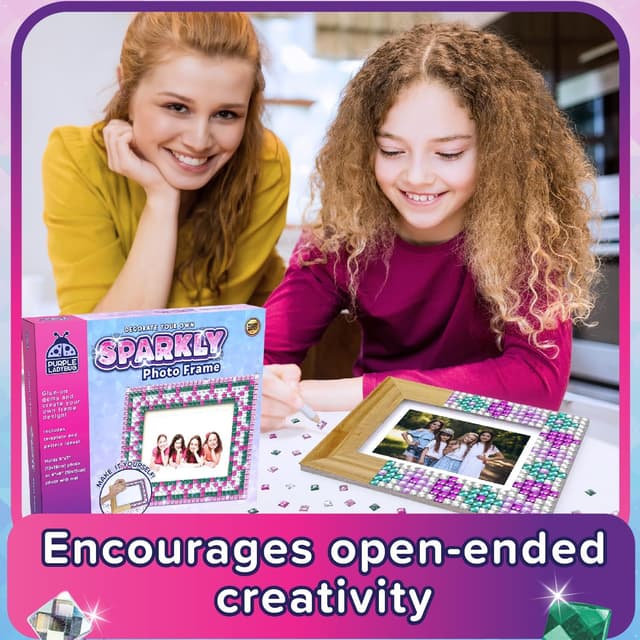 Thumbnail 5 de Purple Ladybug Kids Picture Frame Mosaic Kit