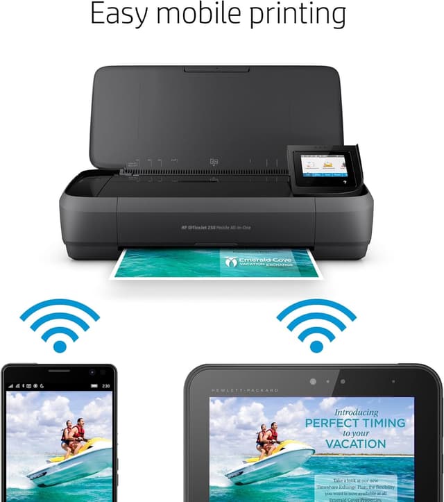Detalle 2 de HP OfficeJet 250 Mobile Printer (Black/White) — print, copy & scan on the move