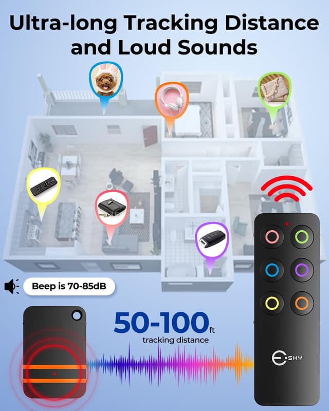 Detalle de Esky Key Finder Fob with 6 Receivers