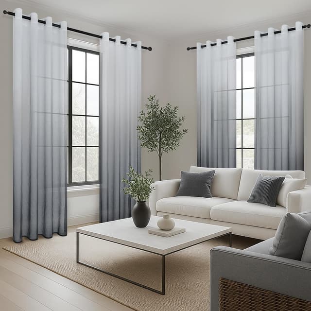 Detalle de Tenda grigia trasparente 140x260 Topfinel