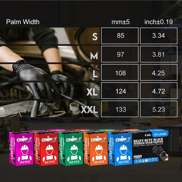 Thumbnail 6 de London Labs Heavy Duty 6 Mil Nitrile Gloves 1000pc