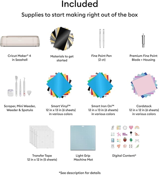 Thumbnail 1 de Cricut Maker 4 Smart Cutting Machine Seashell