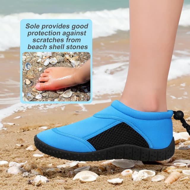 Detalle 2 de HKR Kids Water Shoes Quick Dry Aqua Wetsuit Socks for Beach & Pool Swims