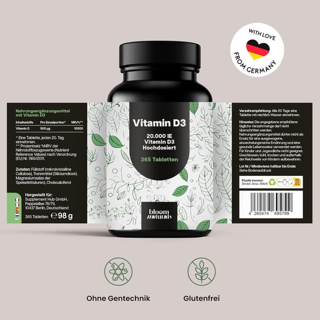 Thumbnail 6 de Vitamin D3 20000 IE, 365 Tabletten