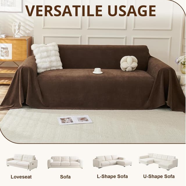 Detalle de Royhom Telo Copridivano 180x300 Marrone