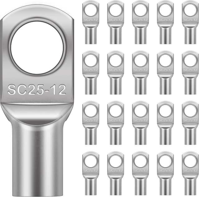 Detalle de Flintronic capicorda ad anello da crimpare SC 25-12 in rame stagnato (kit da 20 pezzi)