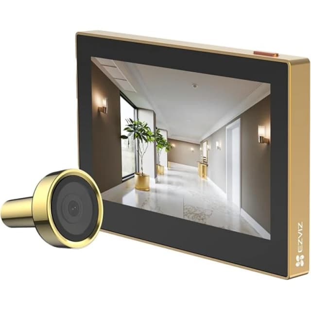 Detalle de EZVIZ HP2 Mirilla inteligente inalámbrica dorada