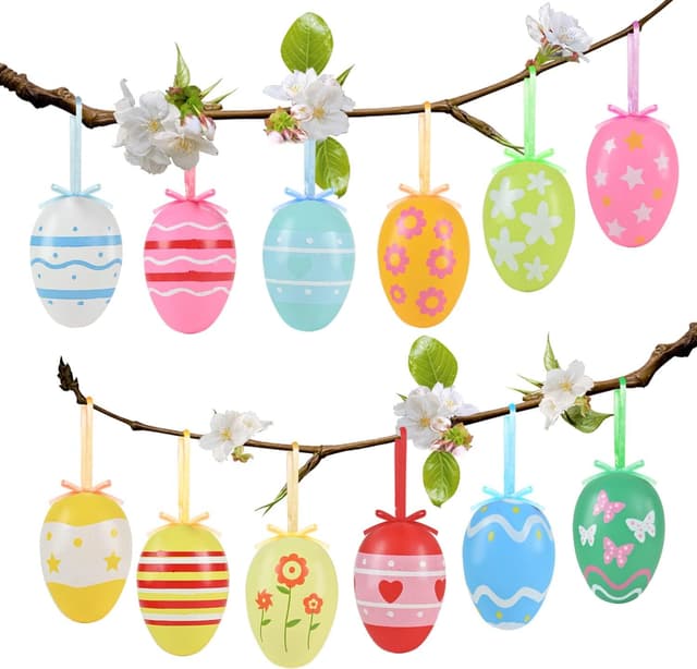 Detalle de AhfuLife Easter Hanging Eggs 12 pcs