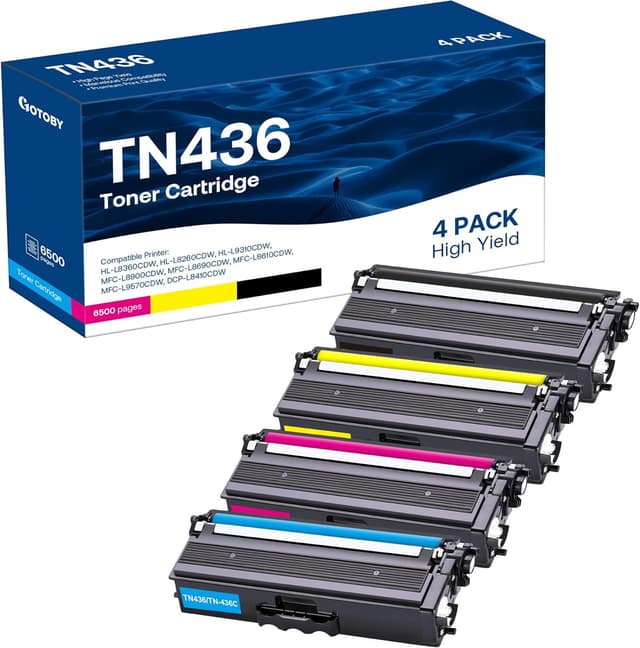 Detalle de GOTOBY TN436 4-Pack toner cartridges 🖨