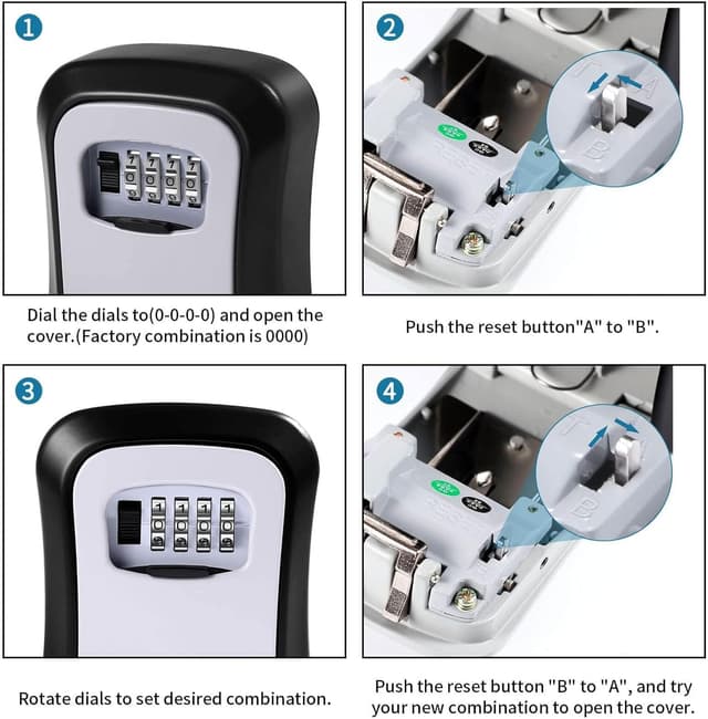 Thumbnail 4 de Mitoymia H001 Key Safe 4‑digit lock