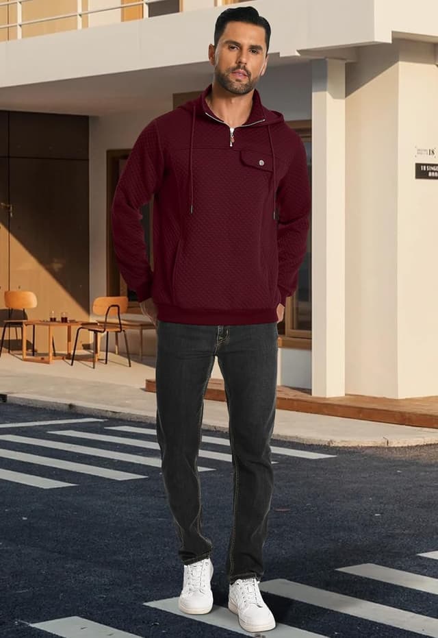 Thumbnail 4 de MLANM Hoodie Quarter Zip Sweatshirt