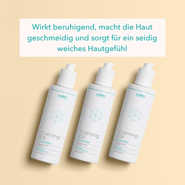 Detalle 1 de colibri skincare Calming Oil Cleanser (200 ml) – sanftes Reinigungsöl gegen wasserfestes Make-up