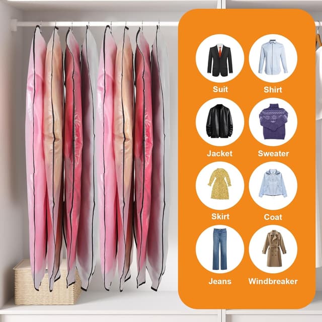 Detalle 1 de 6 Pack garment bags 60 x 120cm PEVA