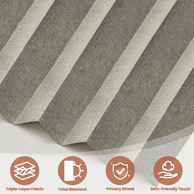 Thumbnail 6 de AJAZZ 100% Blackout Accordion Door Curtain 98"x106"