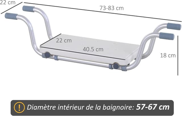 Thumbnail 6 de HOMCOM Siège de Bain Suspendu réglable