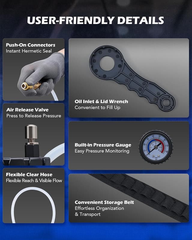 Detalle 2 de Orion Motor Tech 3L Transmission Fluid Pump Kit with 12 ATF Aluminum Adapters