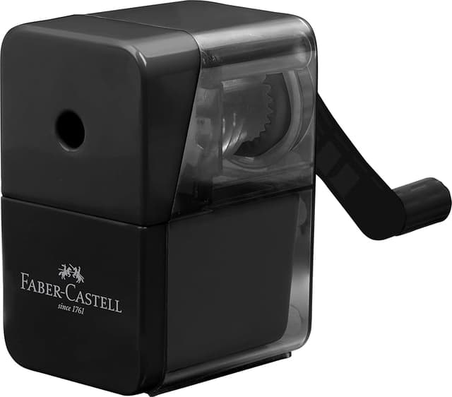 Imagen de Faber-Castell 180984 Sacapuntas de manivela, negro ✏️ en OfertitasTOP