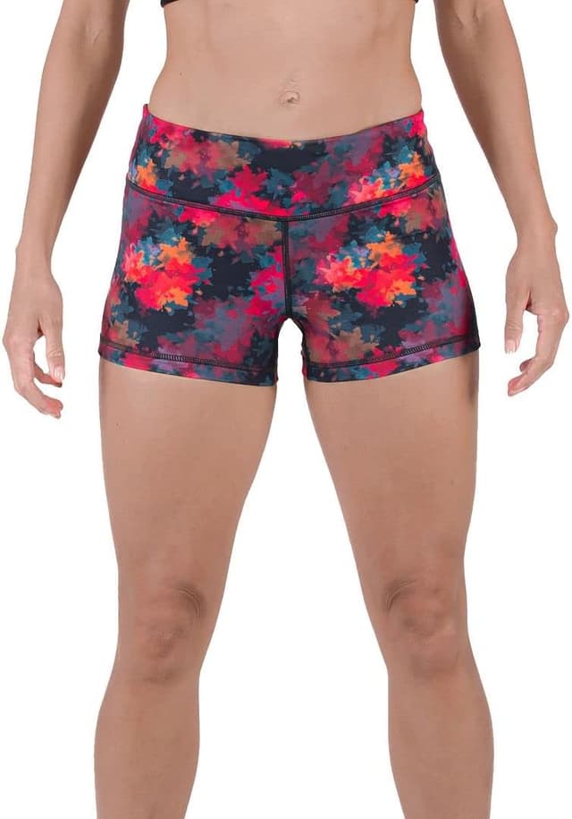 Detalle de Tough Mode Women’s 3-Inch Volleyball/WOD Workout Shorts with Mesh Lining & Zipper Pocket