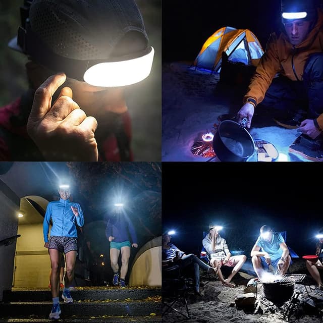 Detalle 2 de LETOUR Rechargeable Head Torch (5000mAh) with Ultra-Wide 230° Light and Adjustable COB Beam