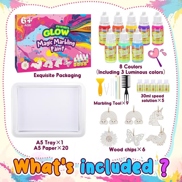 Detalle 2 de Hapikids Water Marbling Paint for Kids ๐จ