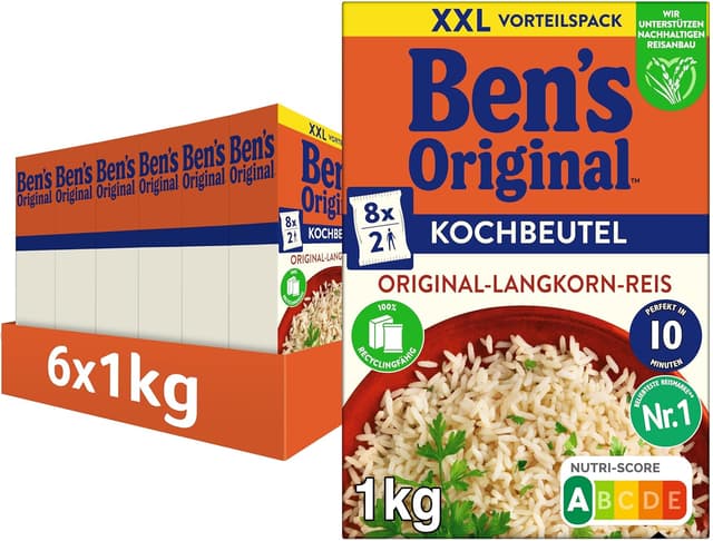 Detalle de BEN'S ORIGINAL Kochbeutel Langkornreis 6 kg đ