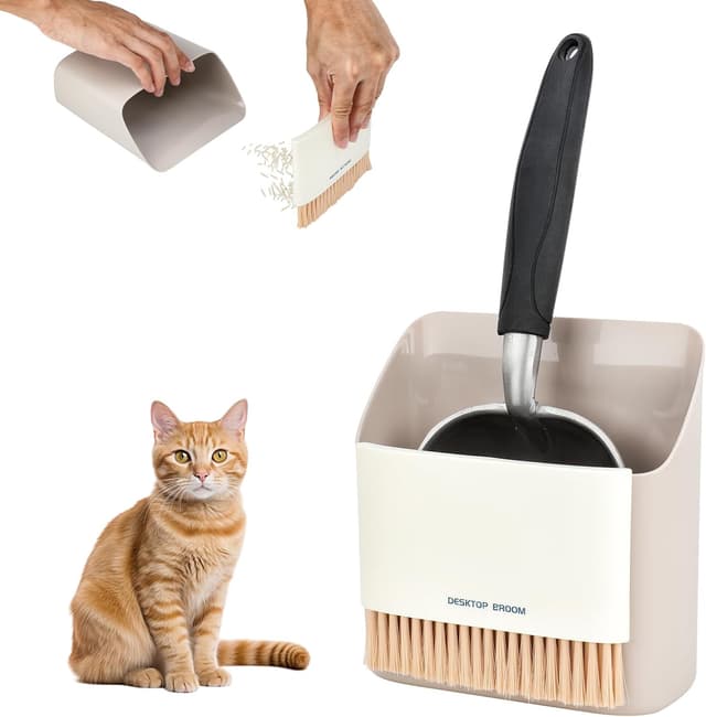 Detalle de Mfsdai Cat Litter Scoop with Holder and Broom 🐾