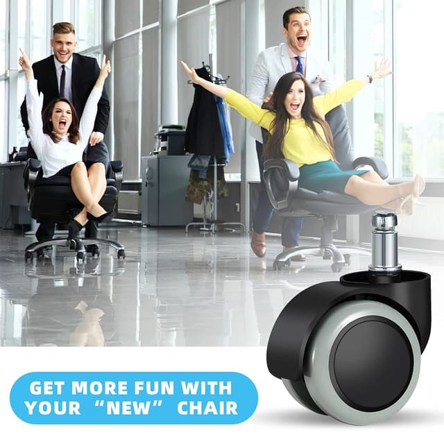 Detalle 2 de Bürostuhl Rollen 5er Set Grau