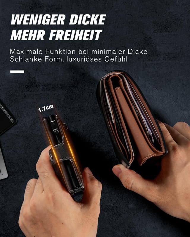 Thumbnail 4 de VMAN Geldbörse Herren Slim RFID Schutz